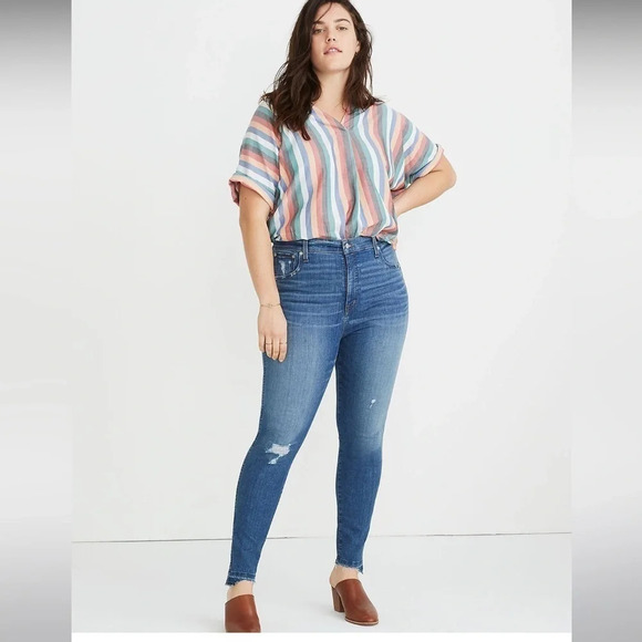Madewell 10" High-Rise Skinny Jeans:
Drop Step-Hem Edition - Picture 1 of 9